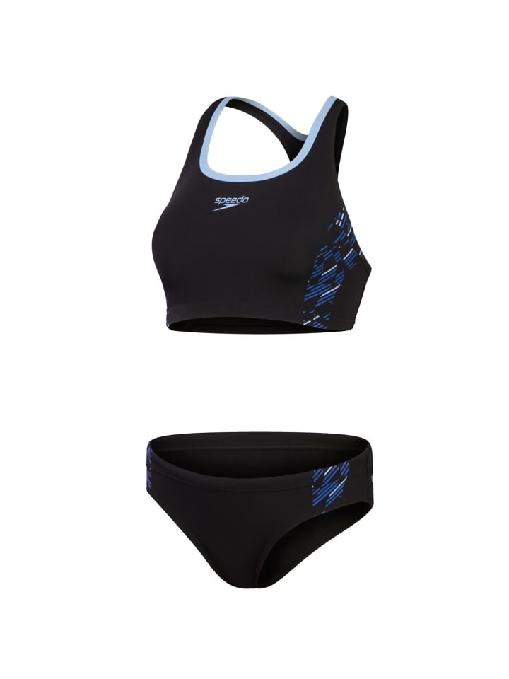 

Комплект бикини Speedo Placement Bikini zweiteiler Badeanzug, черный