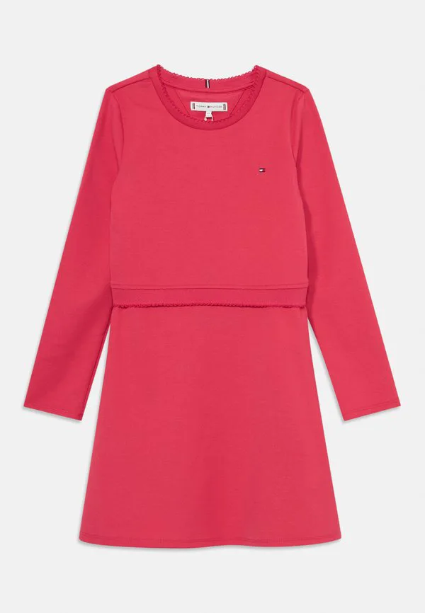 Платье-Скейтер пунто, трикотажное платье Tommy Hilfiger, Vintage Cerise