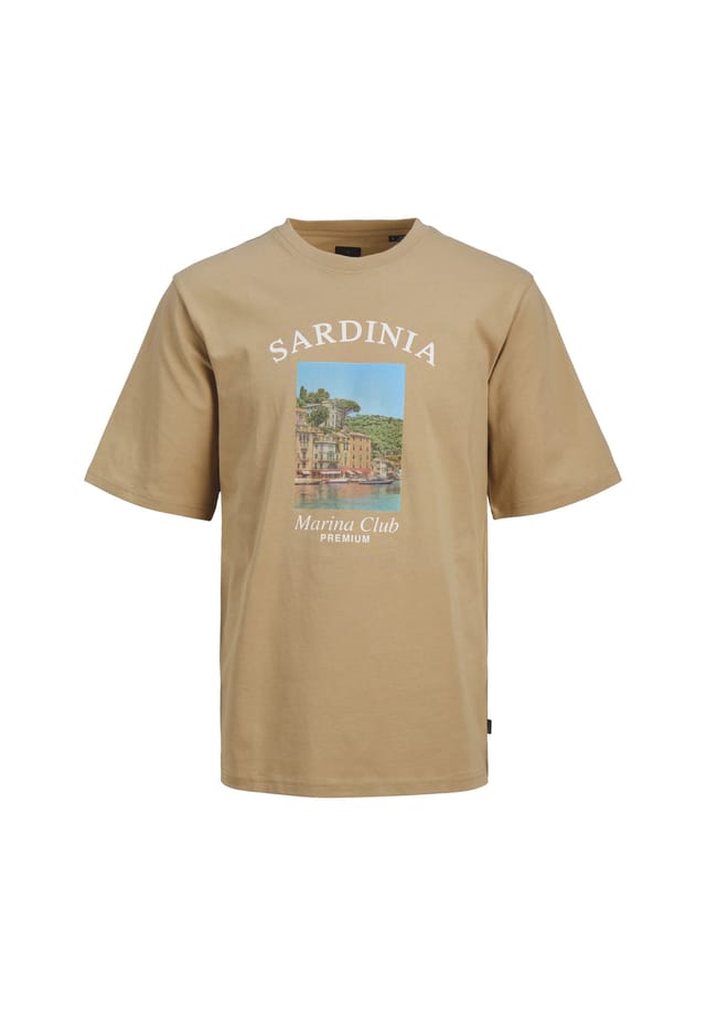 

Футболка jprblaocean club фотопринт ss tee Jack & Jones, бежевый
