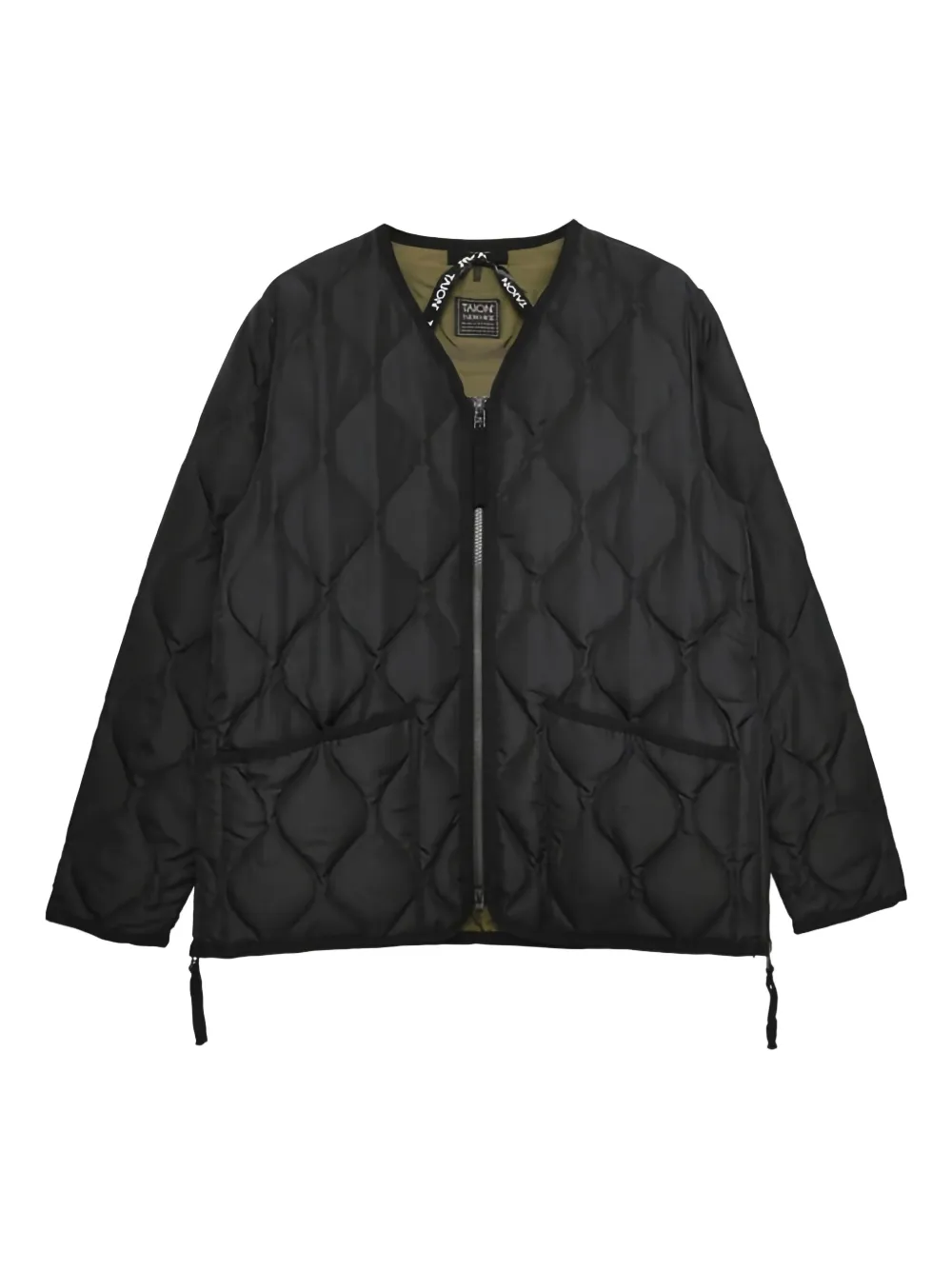 

Стеганая куртка с V-образным вырезом Taion, черный