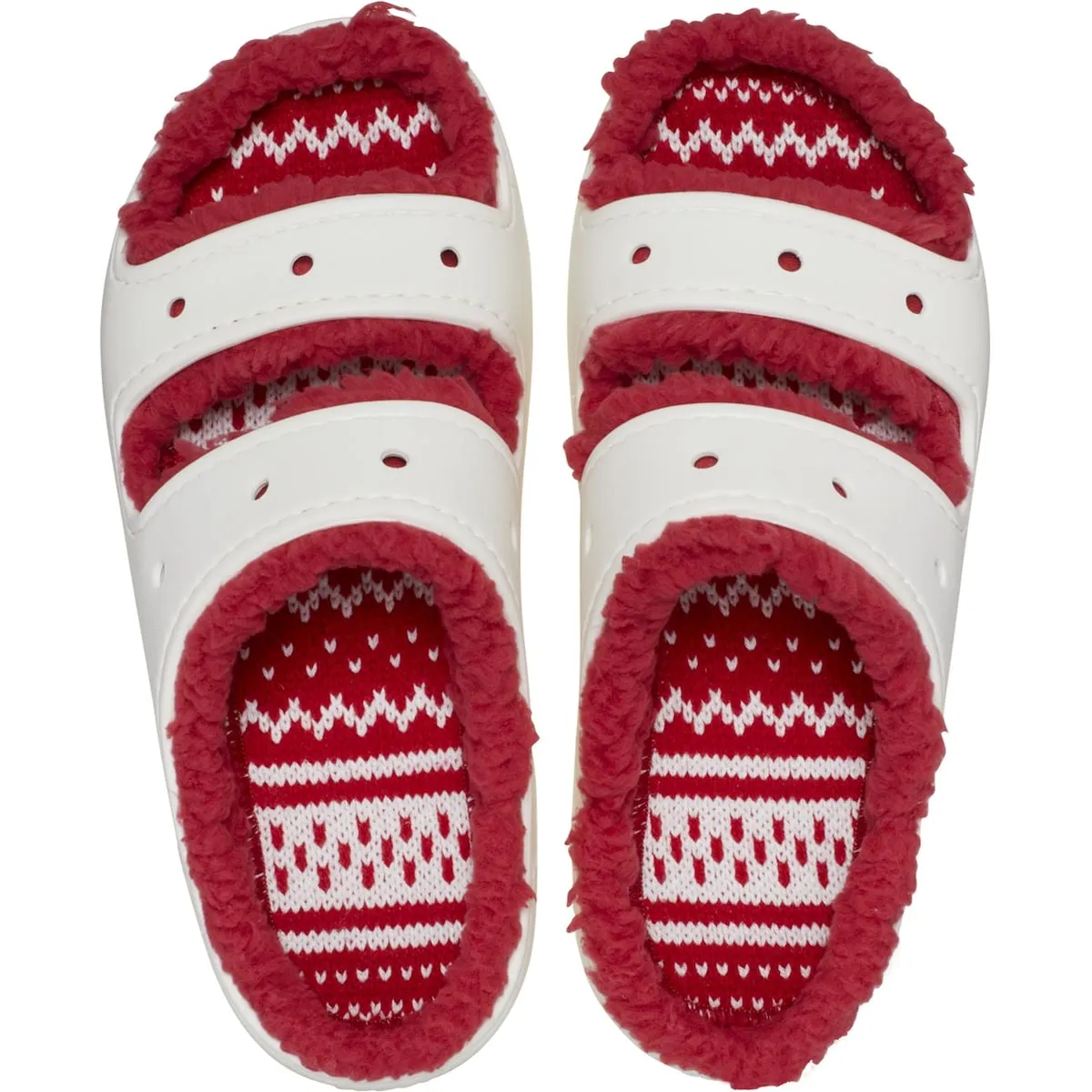 Унисекс открытые сандалии Classic Cozzzy Holiday Sweater Sandal Crocs, многоцветный — фото 3