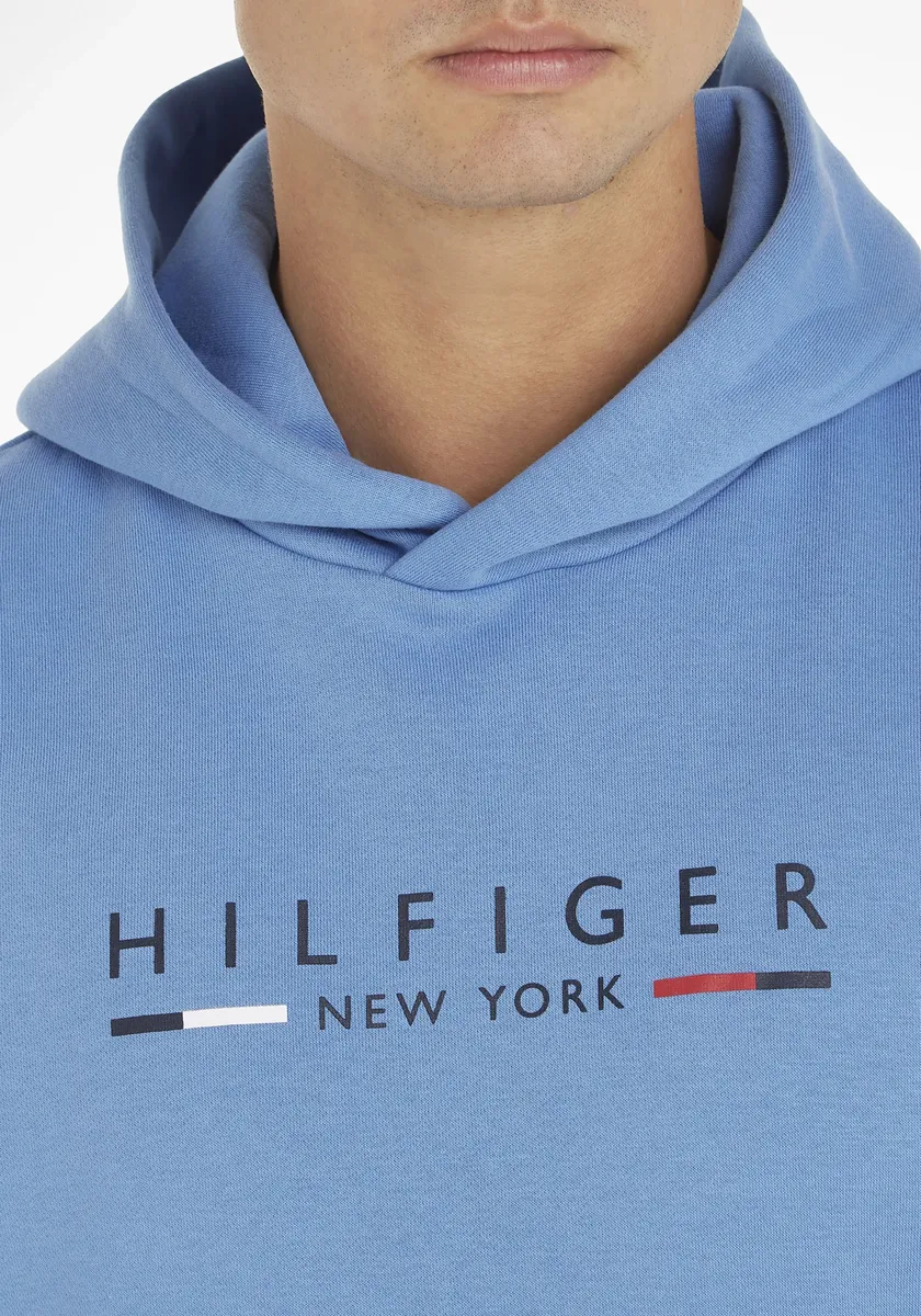 Толстовка Tommy Hilfiger "HILFIGER NEW YORK HOODY", с карманом-кенгуру, синий — фото 3