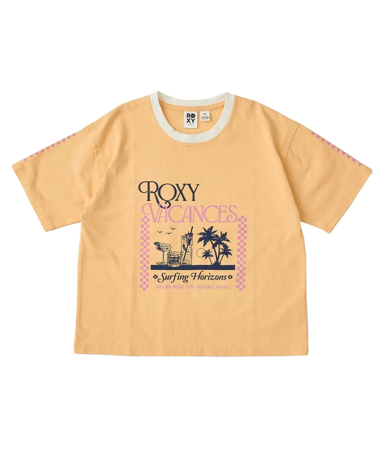 Детская футболка из хлопка Roxy MINI SEEKING MORE FU желтая