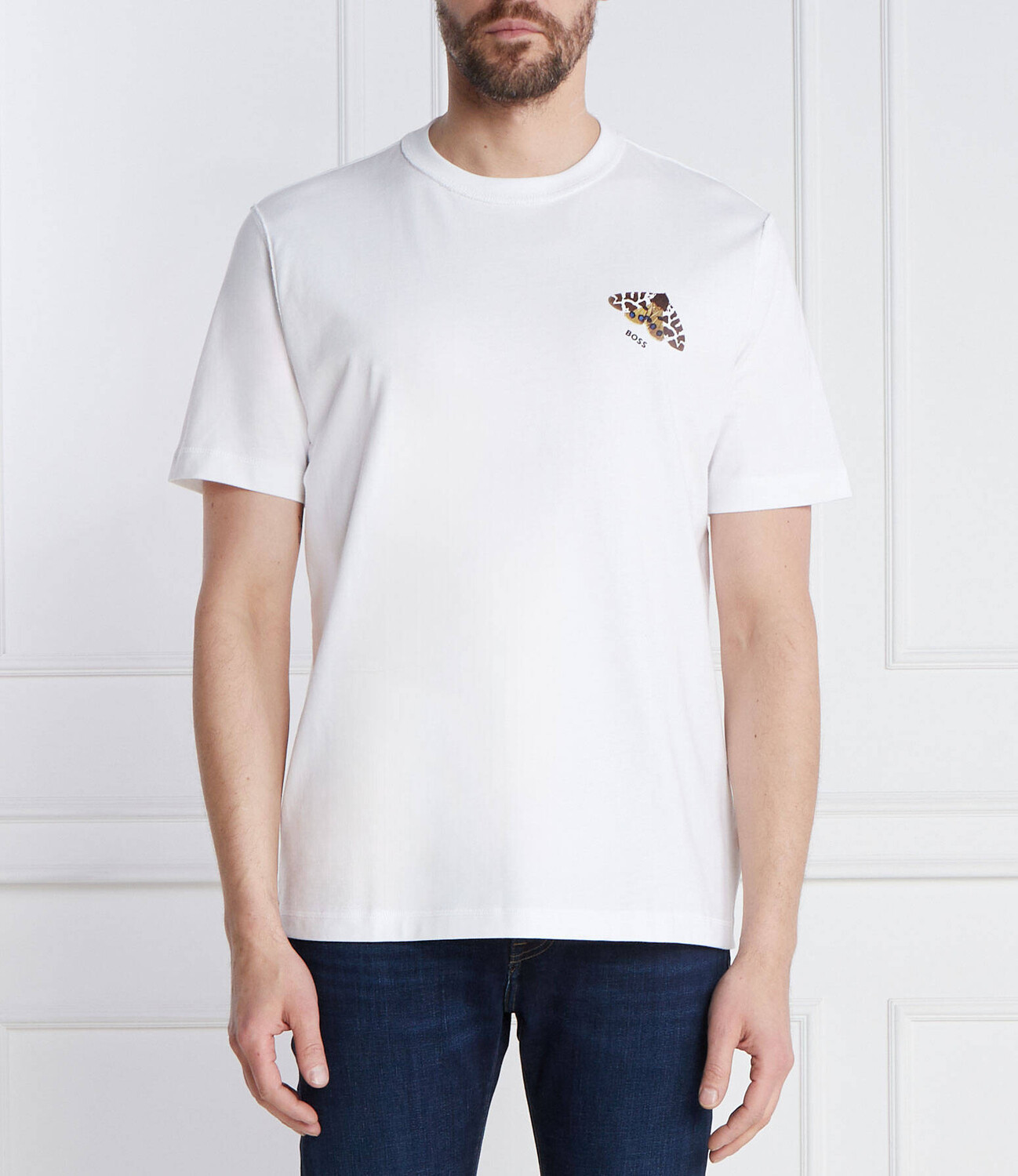 

Футболка BOSS ORANGE TeeButterflyBoss Regular Fit, белый