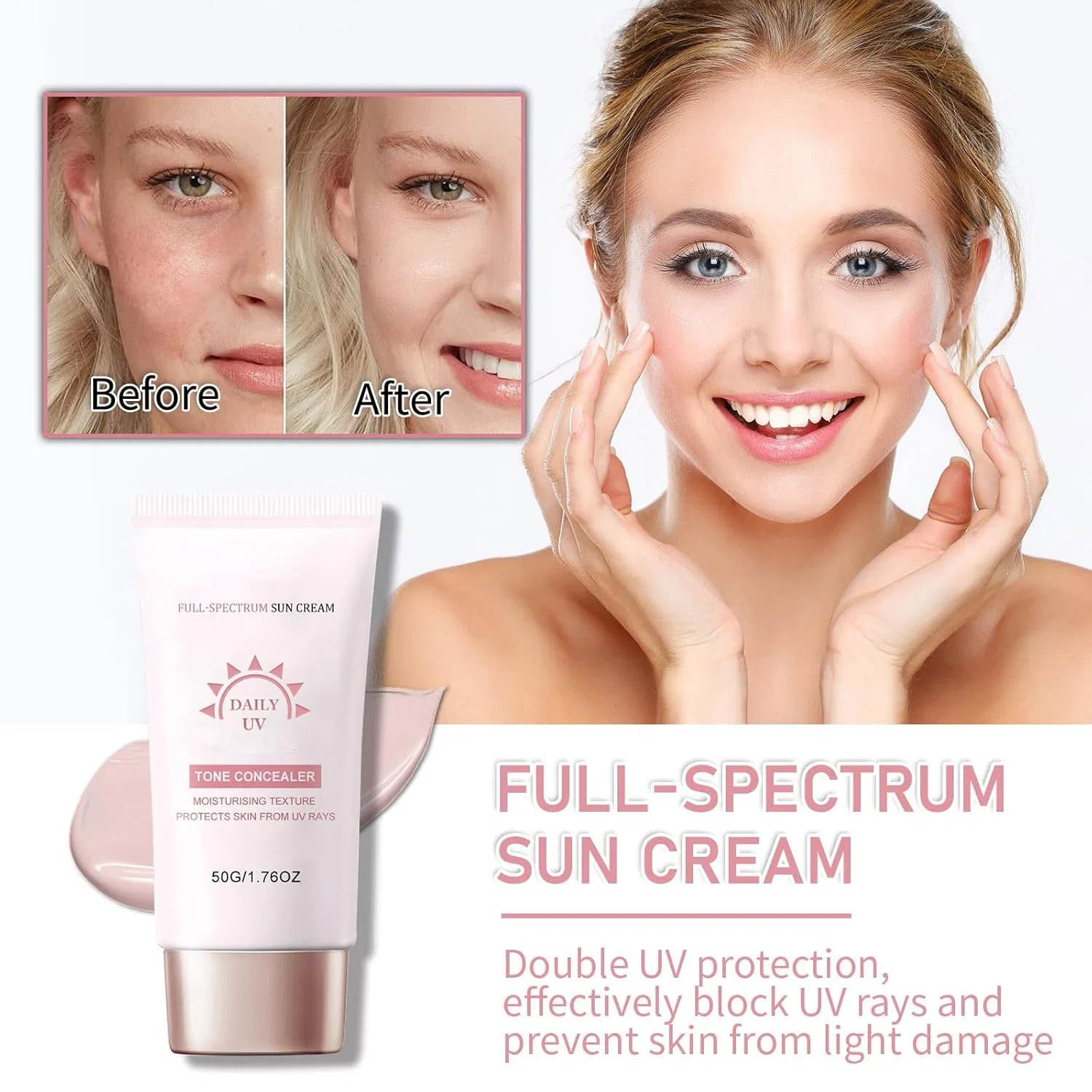Увлажняющий солнцезащитный крем SPF 50+ Nthfecg — фото 3