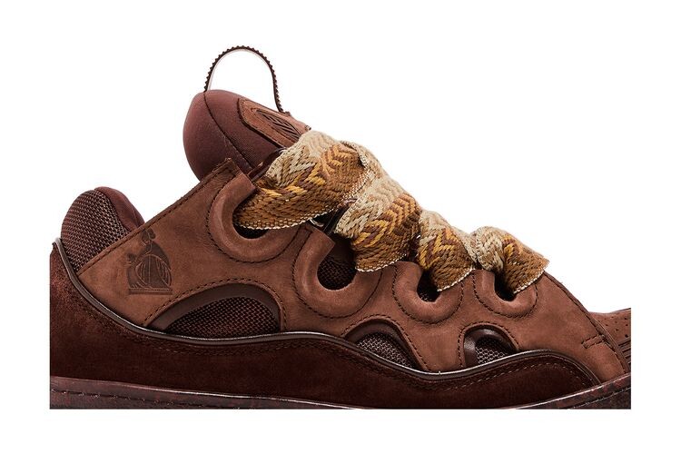 Кроссовки Lanvin Curb Sneakers Speckled Effect - Brown, коричневый — фото 2