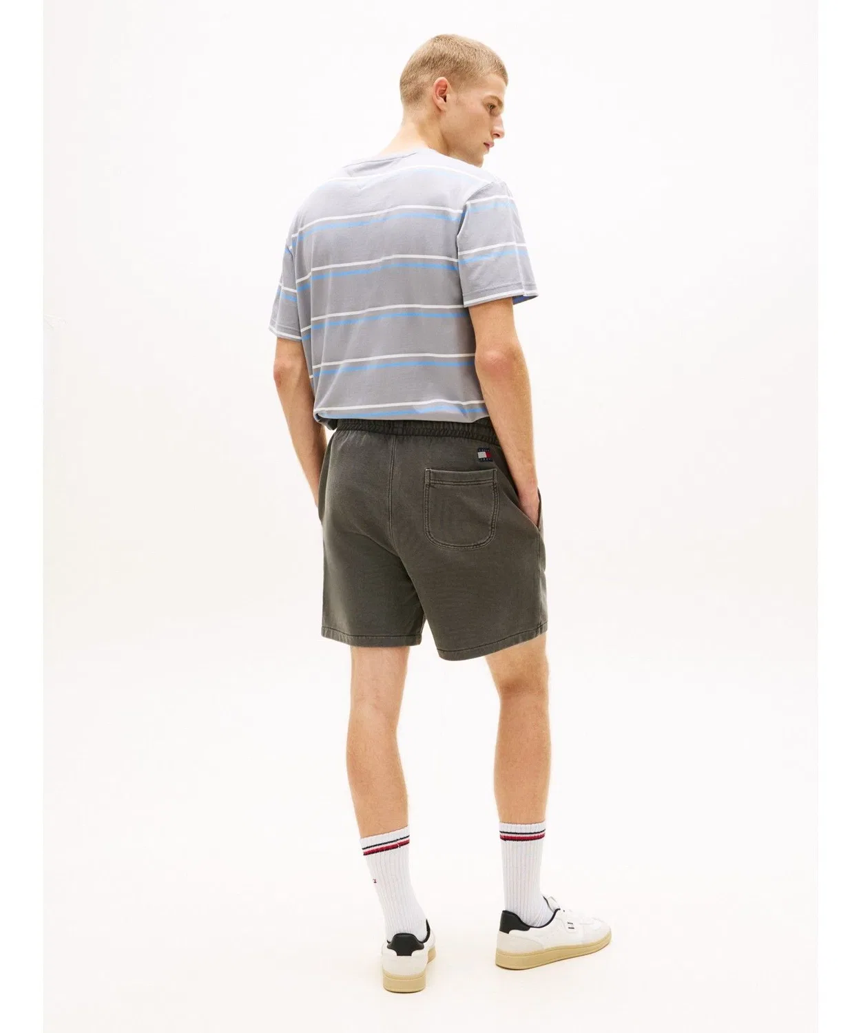 Пляжные шорты Tommy Hilfiger из футера с утяжкой, черные — фото 4