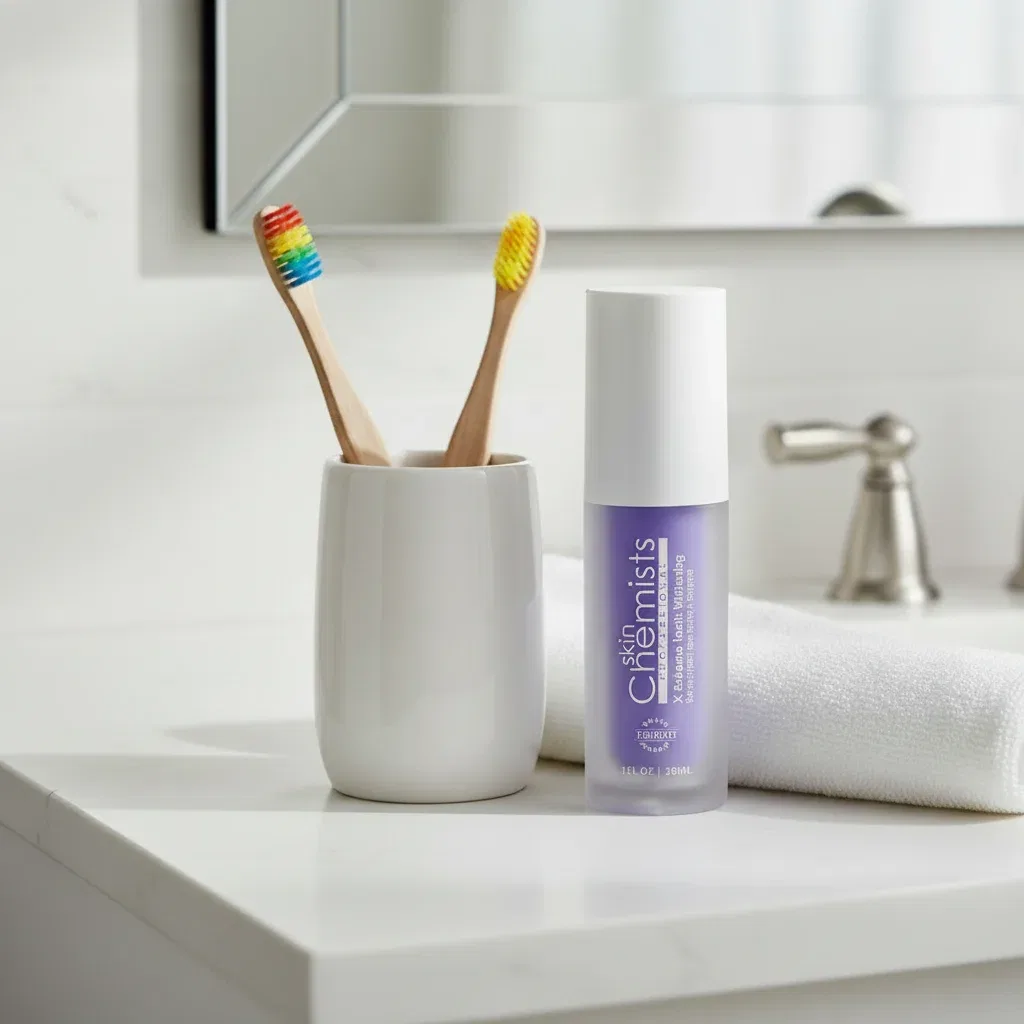 Набор для ухода за полостью рта отбеливающий SkinChemists фиолетовый — фото 2