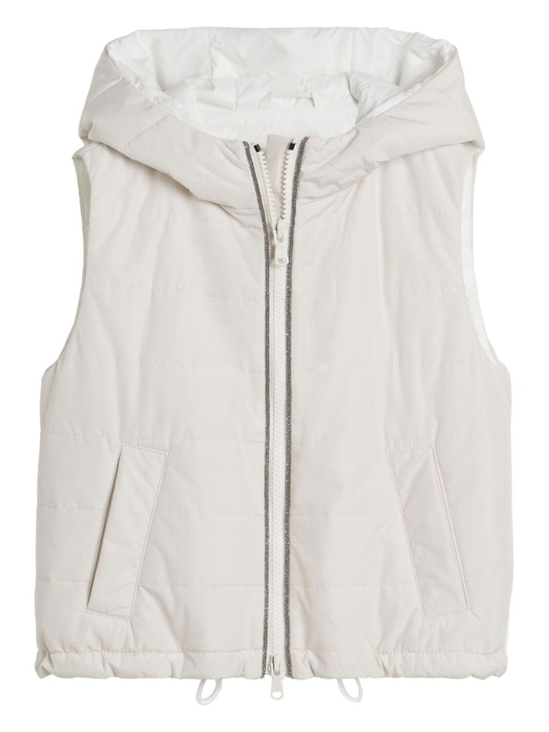 

Brunello Cucinelli Kids дутый жилет Thermore, белый