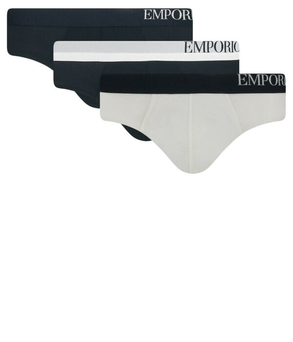 

Трусы мужские Emporio Armani хлопковые 3 шт, синий/белый