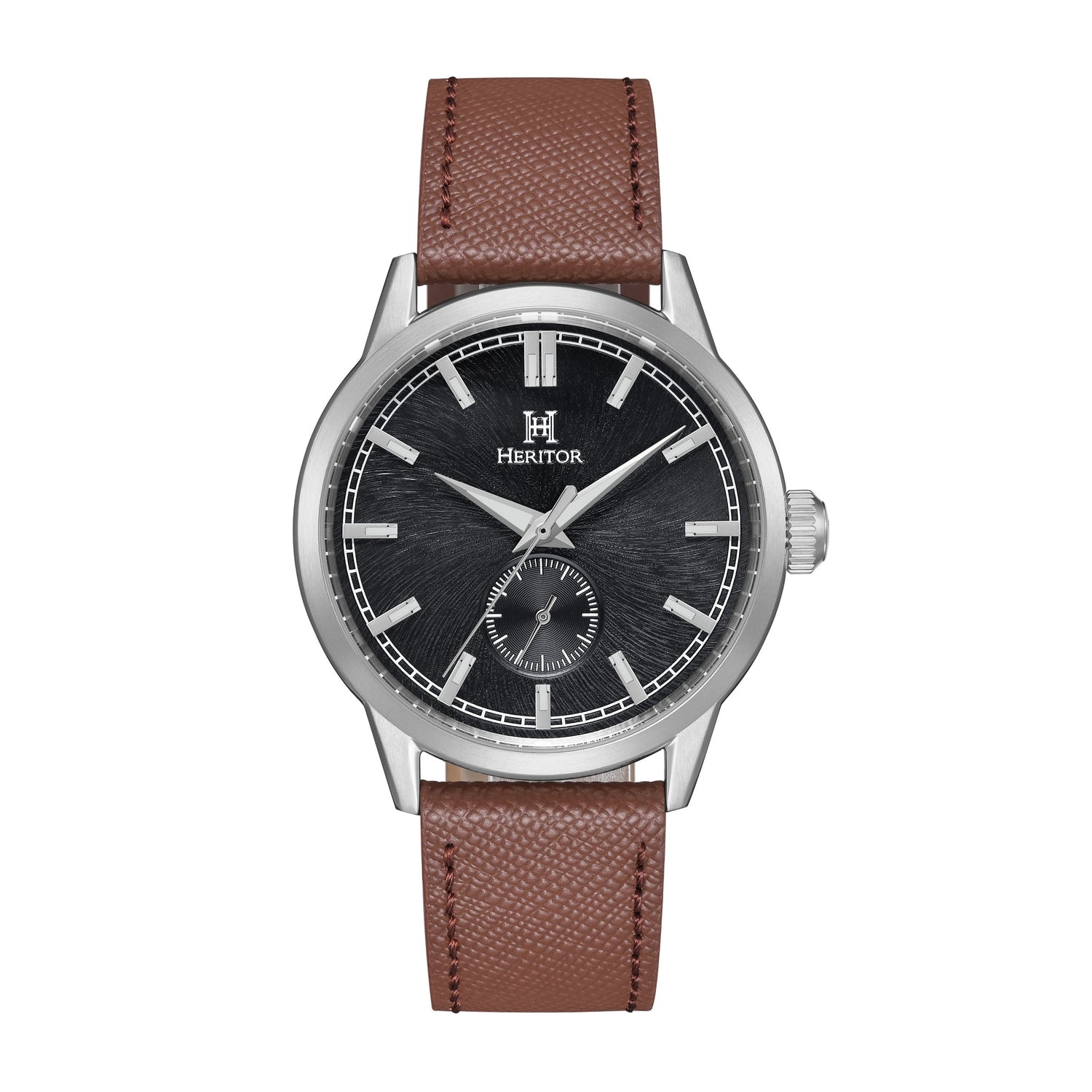 

Часы Argento с кожаным ремешком Heritor Automatic, коричневый