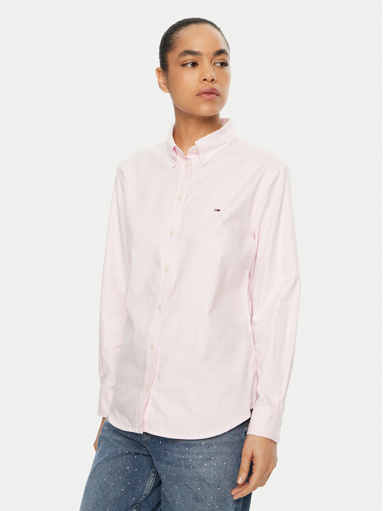 

Рубашка обычного кроя DW0DW19890 Tommy Jeans, розовый