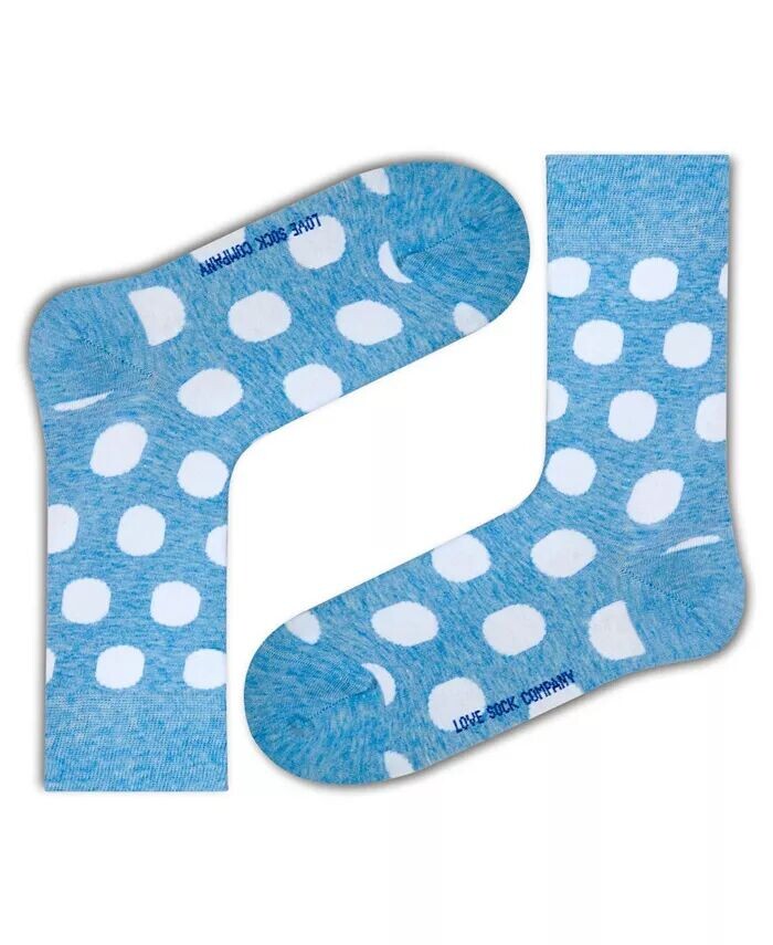 

Носки в большой горошек из хлопка в горошек Love Sock Company, синий