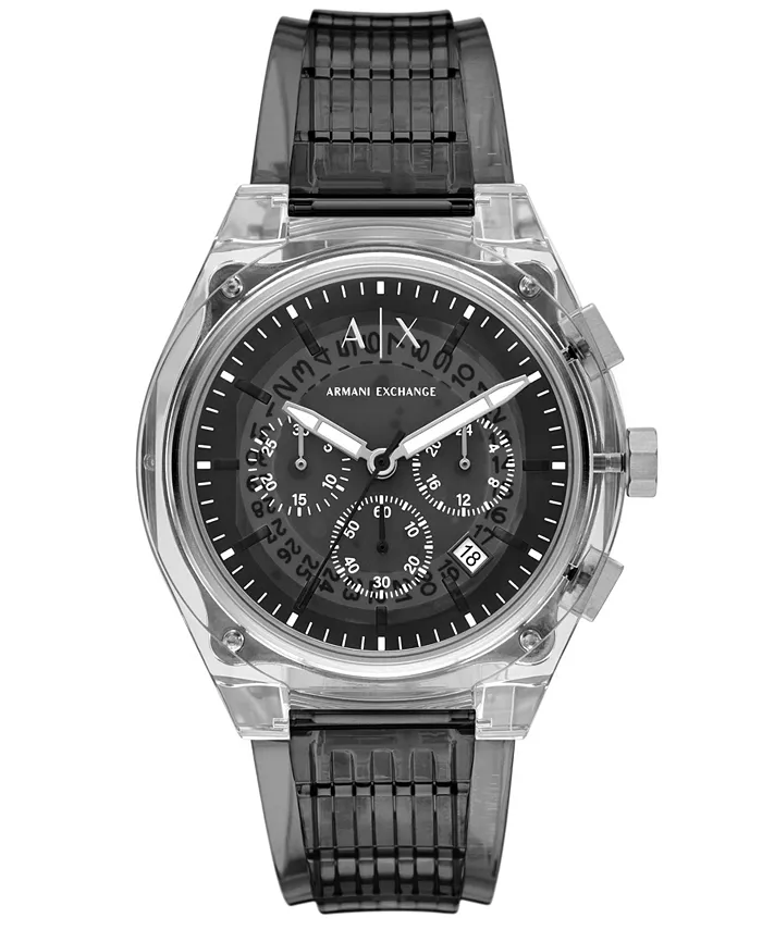 

Мужские кварцевые часы с хронографом Sync, серый полиуретан, 44 мм A|X Armani Exchange