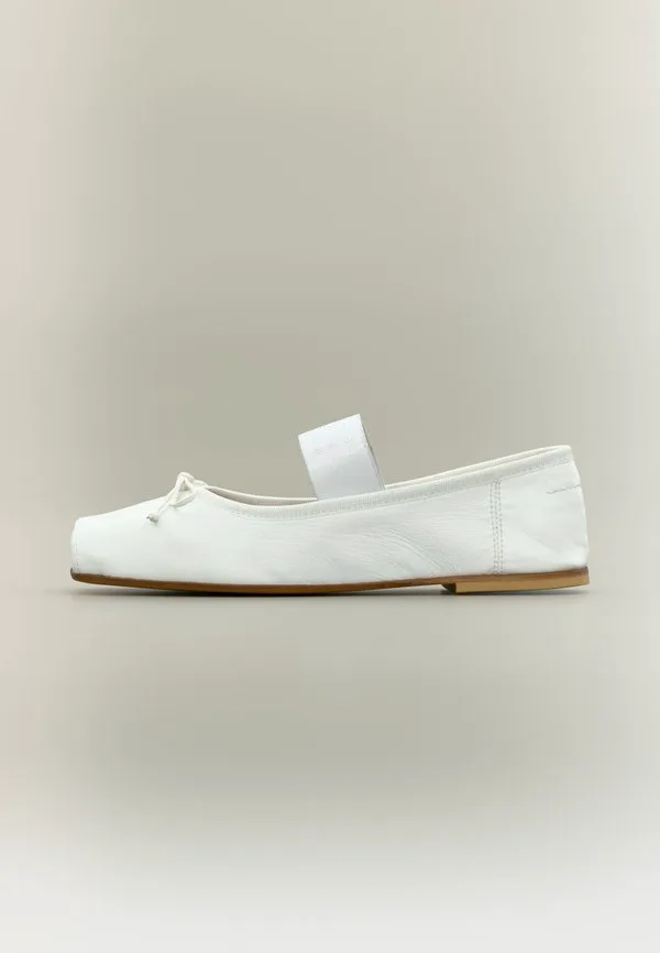 Балетки с ремешком на щиколотке Mm6 Maison Margiela, White