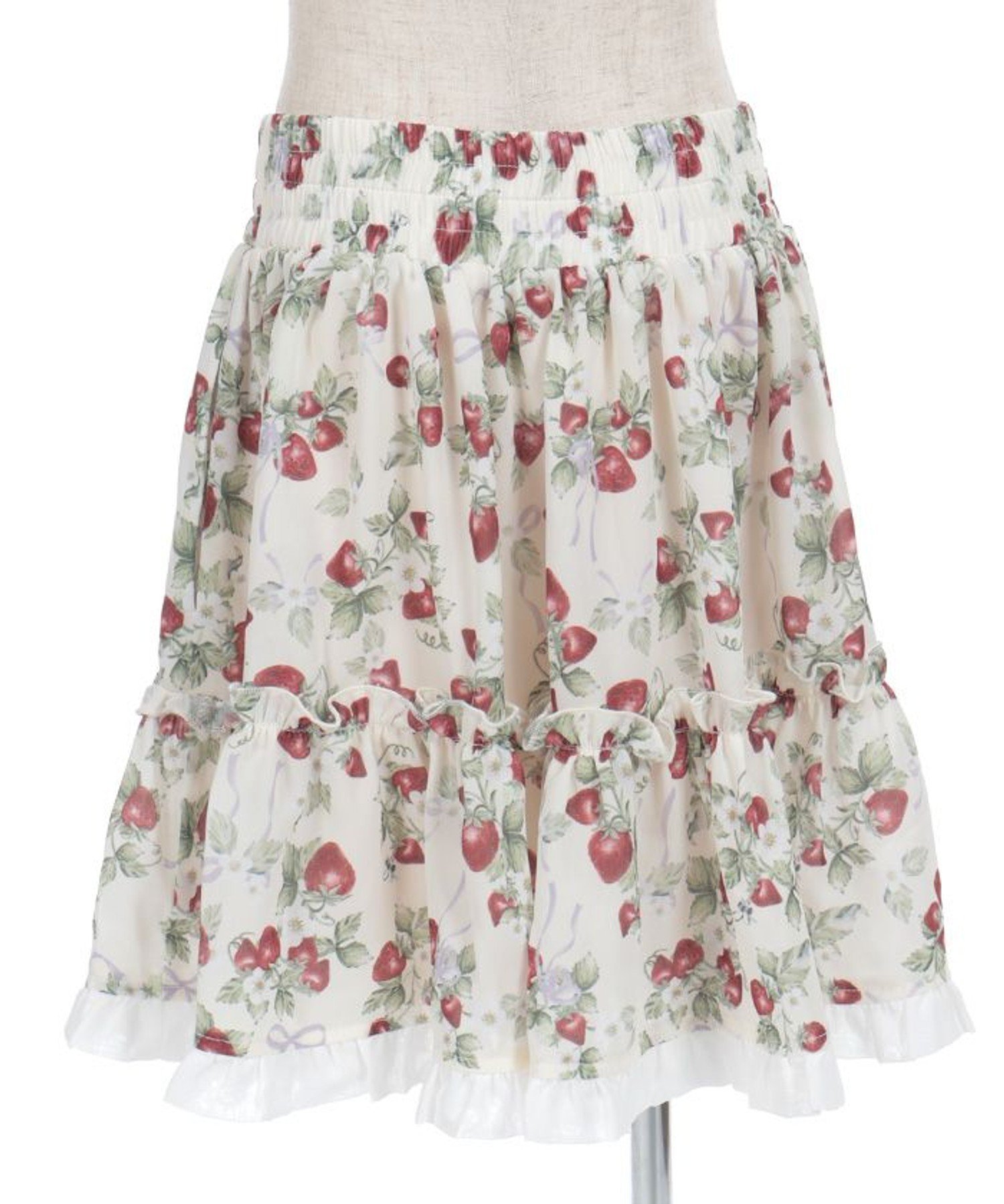 Юбка с принтом «Клубника» Axes femme kids, Off-white — фото 4