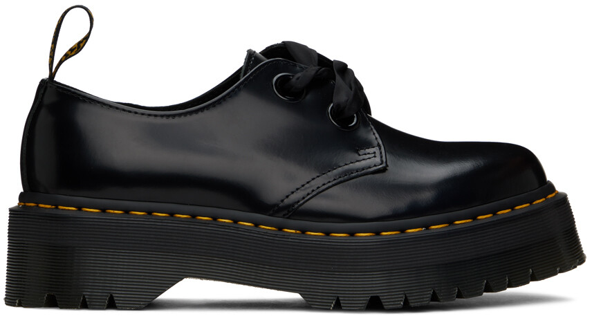 

Черные кожаные дерби на платформе Holly Dr. Martens
