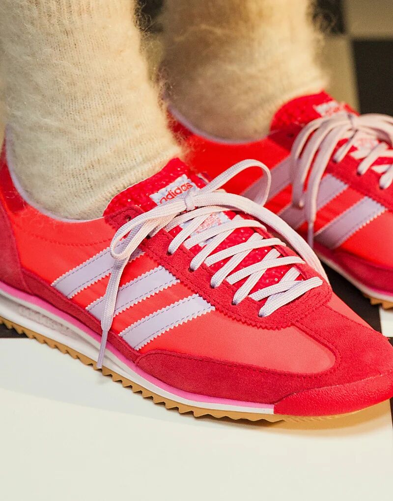 Кроссовки SL 72 OG красного и розового цвета adidas Originals — фото 3
