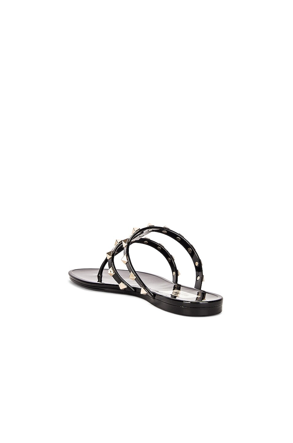 Летние сандалии Rockstud из ПВХ с ремешками Valentino Garavani, цвет Nero — фото 3