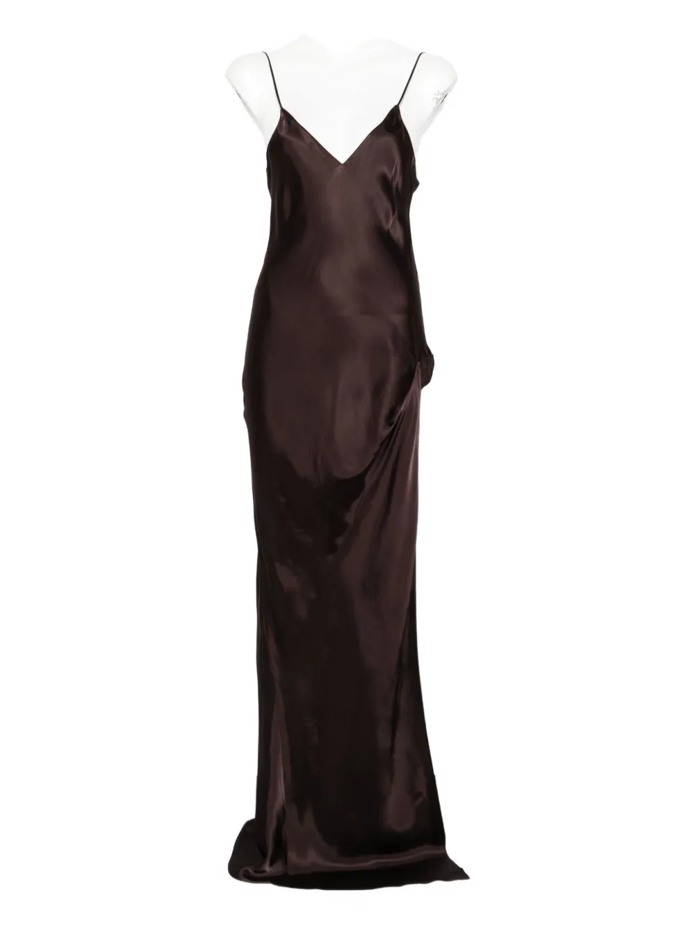 

Платье на бретелях-спагетти Vetements, коричневый