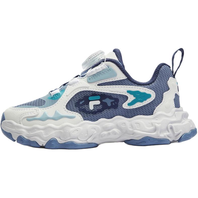 

Кроссовки Fossil Shoes, легкие, с амортизаторами, низкие, детские, для бега FILA KIDS, синий/белый
