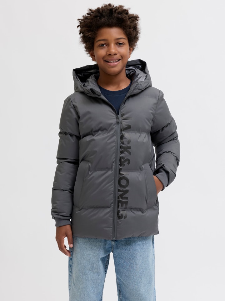 Зимняя куртка JJKAITO PUFER JACKET LN JNR в асфальте JACK & JONES Junior — фото 2