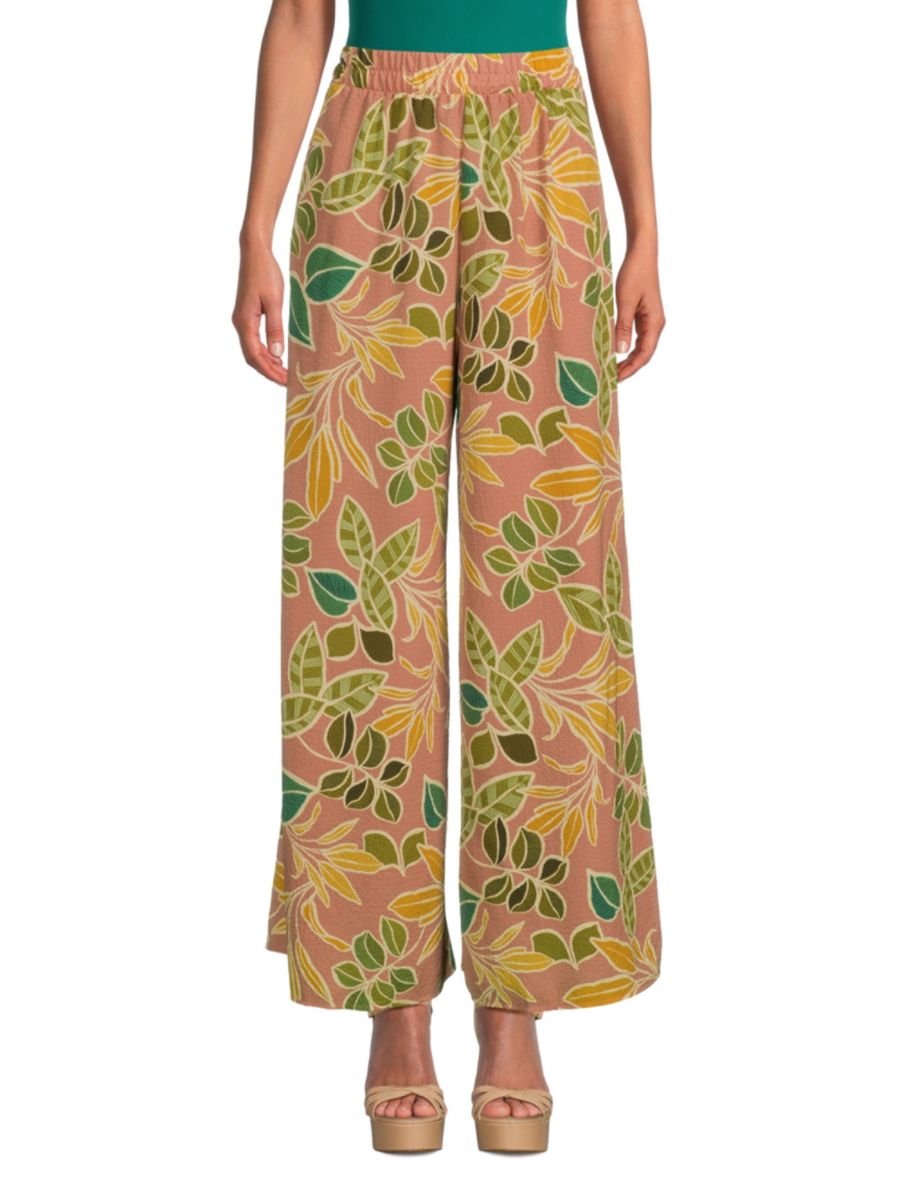 

Широкие брюки с анималистичным принтом Renee C., цвет Rose