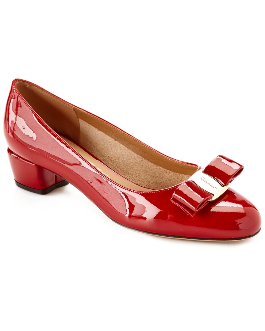 Патентованные туфли Ferragamo Vara Salvatore Ferragamo, красный