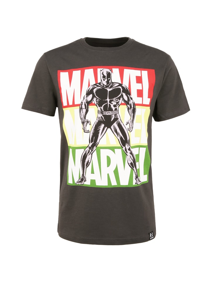 

Футболка Re:Covered T-Shirt Marvel Black Panther Pop Art, черный