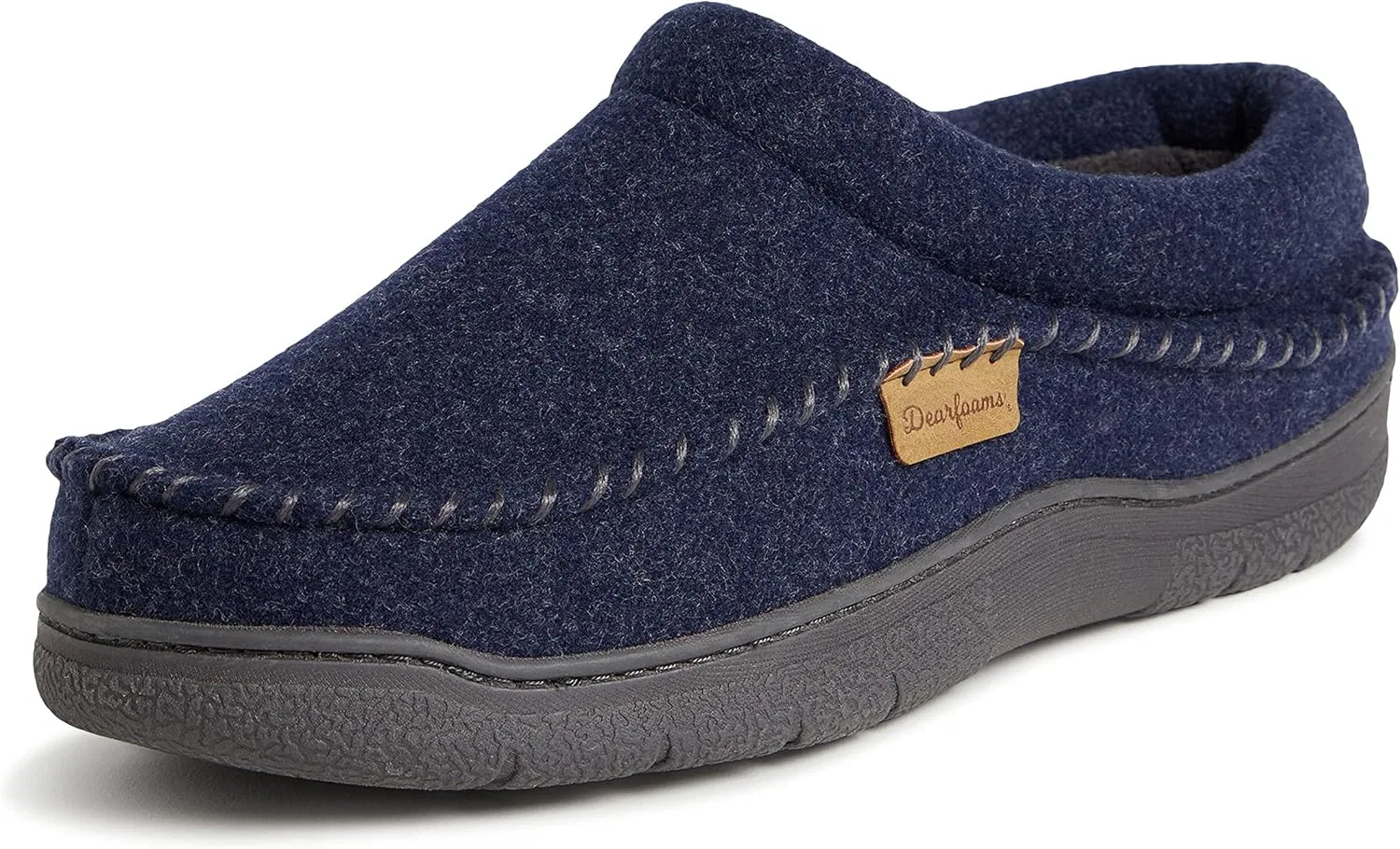 Тапочки-клоги из памяти пены Dearfoams, Navy (Wool)