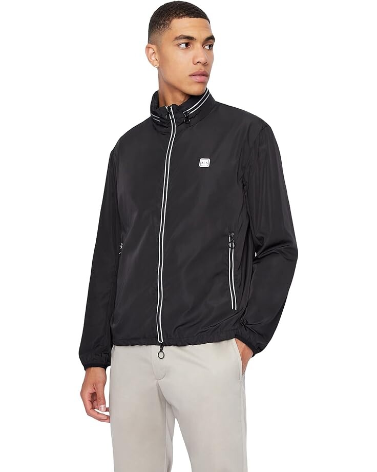 

Куртка Armani Exchange Zipper Reflective Logo, черный