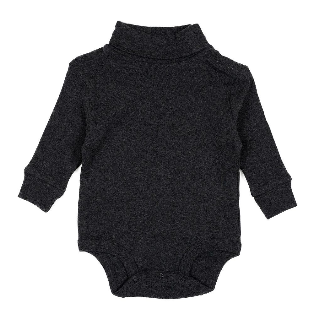 Боди-водолазка Leveret Baby, нейтральный однотонный цвет, цвет Dark Gray