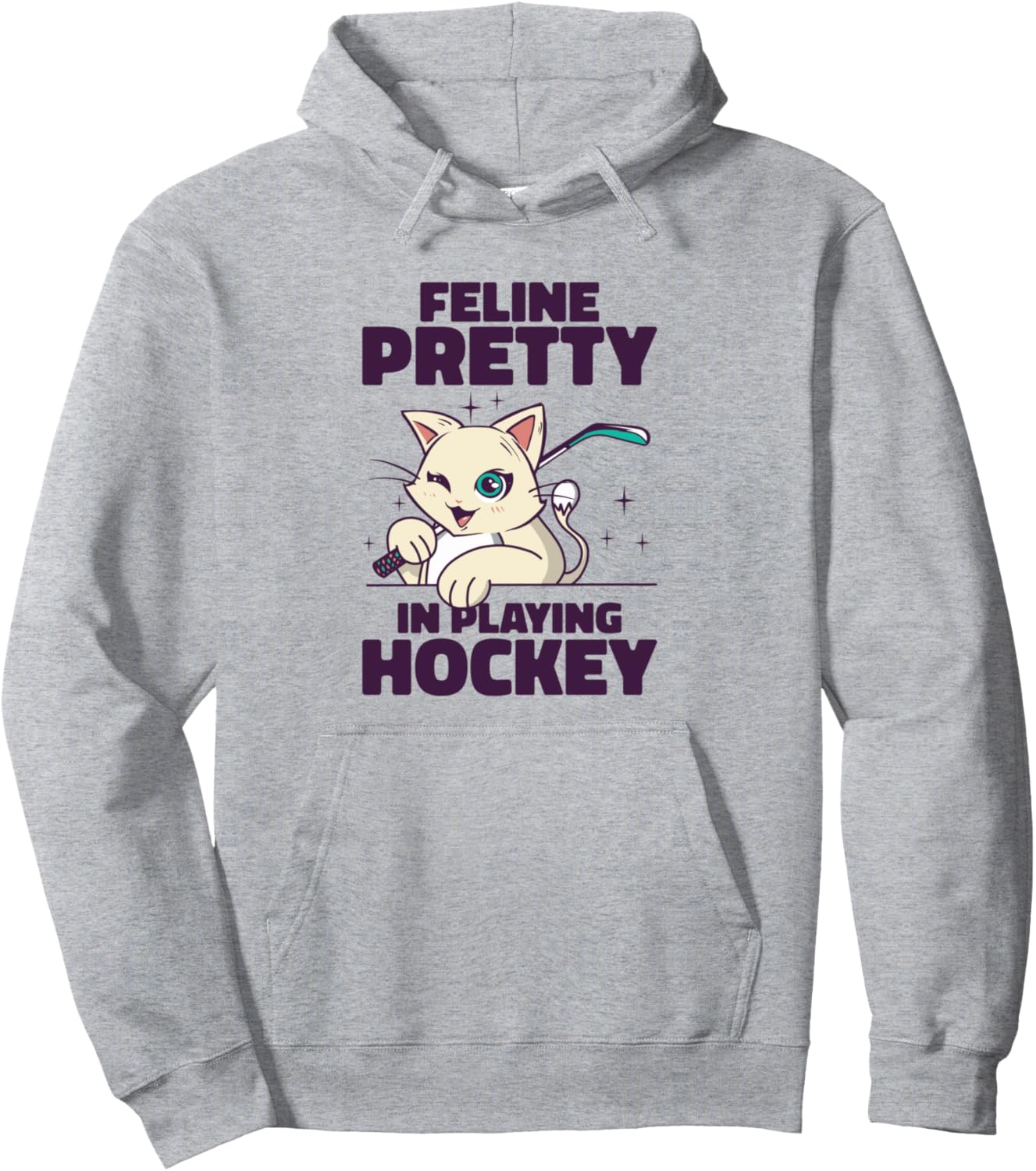 

Толстовка с капюшоном и изображением милого кота и хоккейной клюшки, серая Feline Pretty In Playing Hockey, Серый, Толстовка с капюшоном и изображением милого кота и хоккейной клюшки, серая Feline Pretty In Playing Hockey