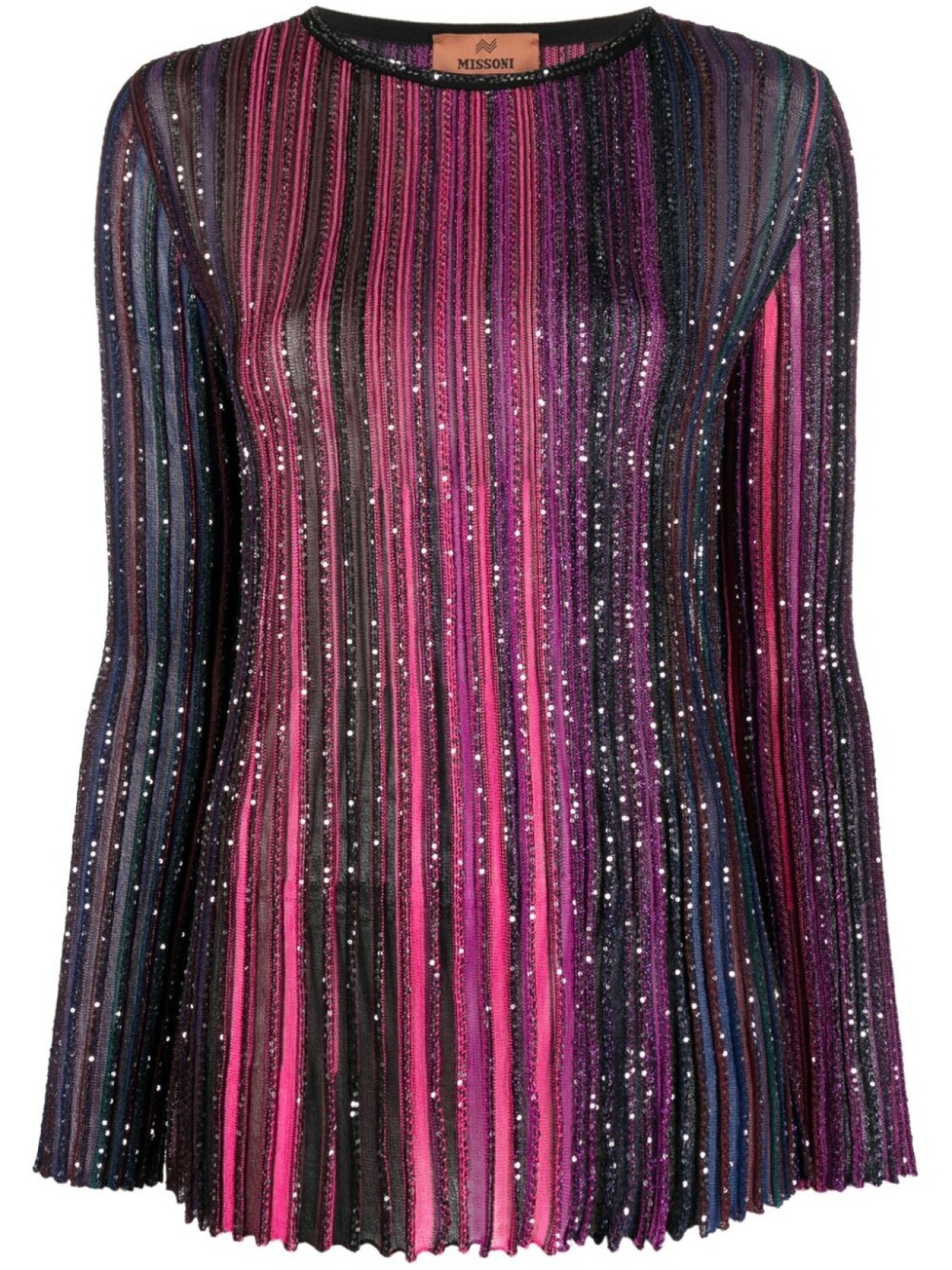 

Missoni полосатый джемпер с пайетками, розовый