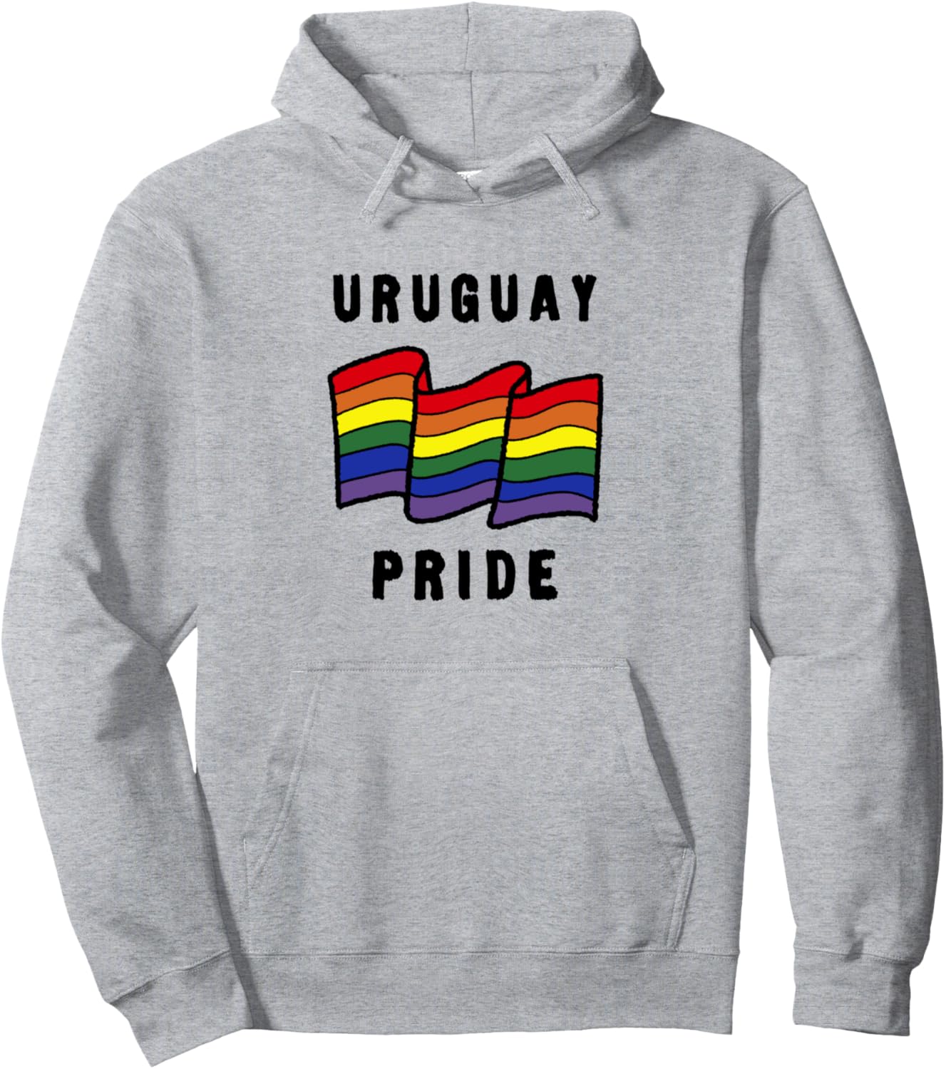 

Худи с радужным флагом Уругвая Trendy Holiday Apparel, серый