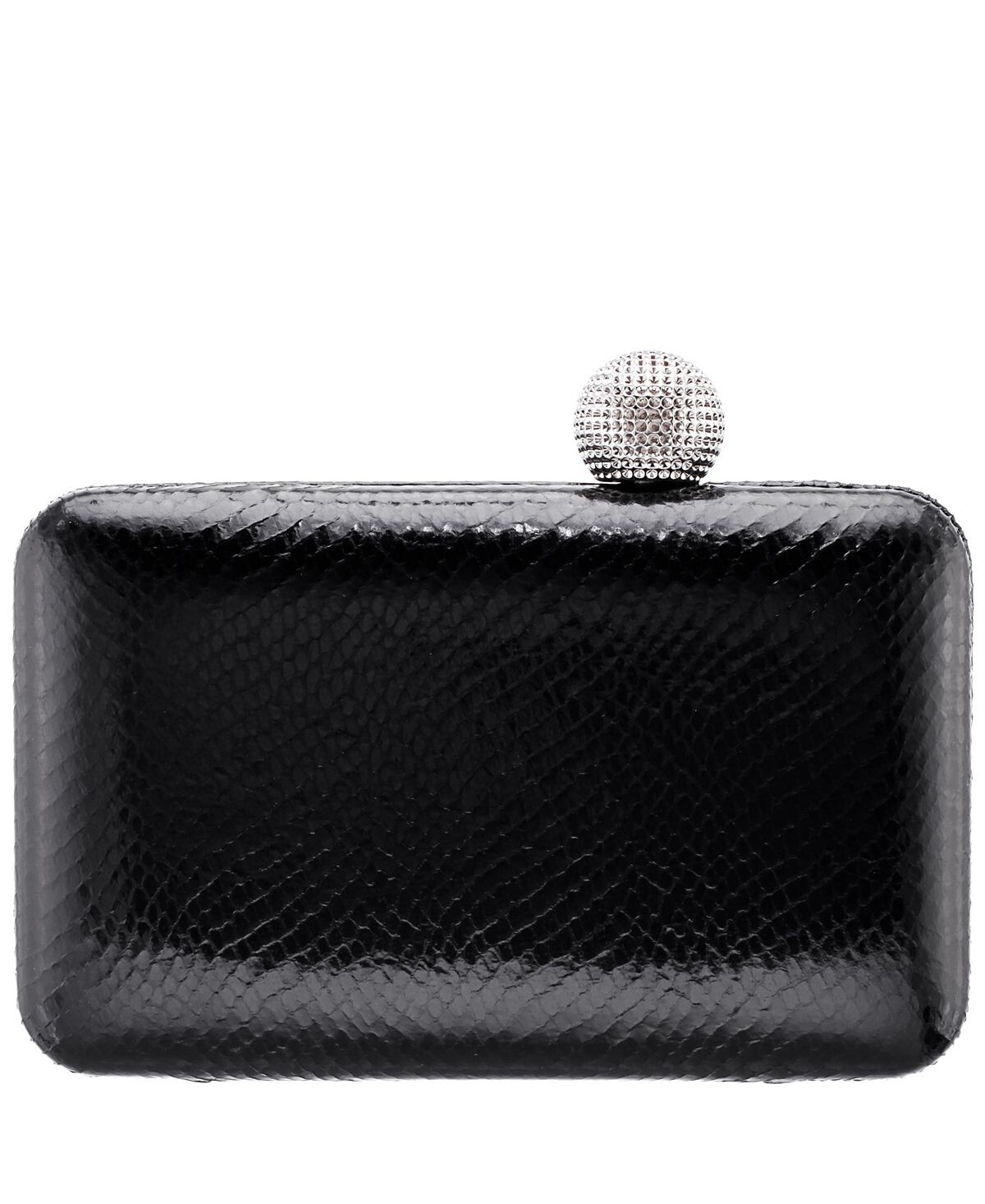 

Минодьер с тиснением змеи и хрустальной застежкой Nina, черный