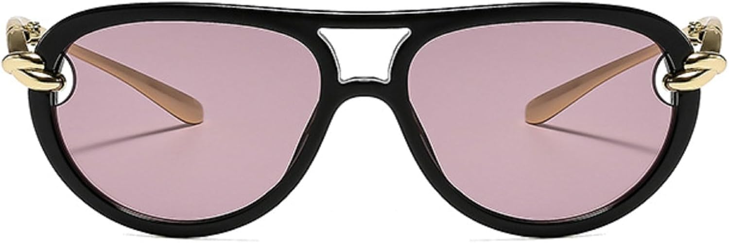 

Роскошные золотые солнцезащитные очки-пилот для женщин, модные солнцезащитные очки с двойной перемычкой и металлической оправой, защита от УФ-излучения UV400 mincl, C7