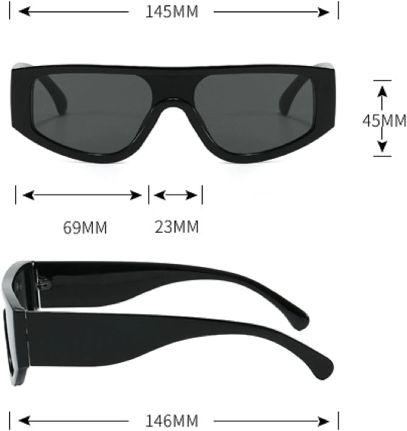 

Солнцезащитные очки Melrose Y2k «кошачий глаз» для женщин, роскошные винтажные солнцезащитные очки в стиле ретро, ​​защита от ультрафиолета UV400 T10, Black White