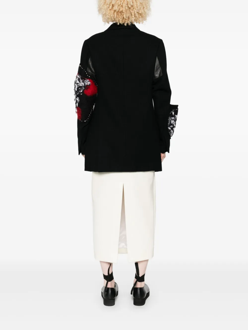 Жакет с шерстяными вставками Yohji Yamamoto, черный — фото 4
