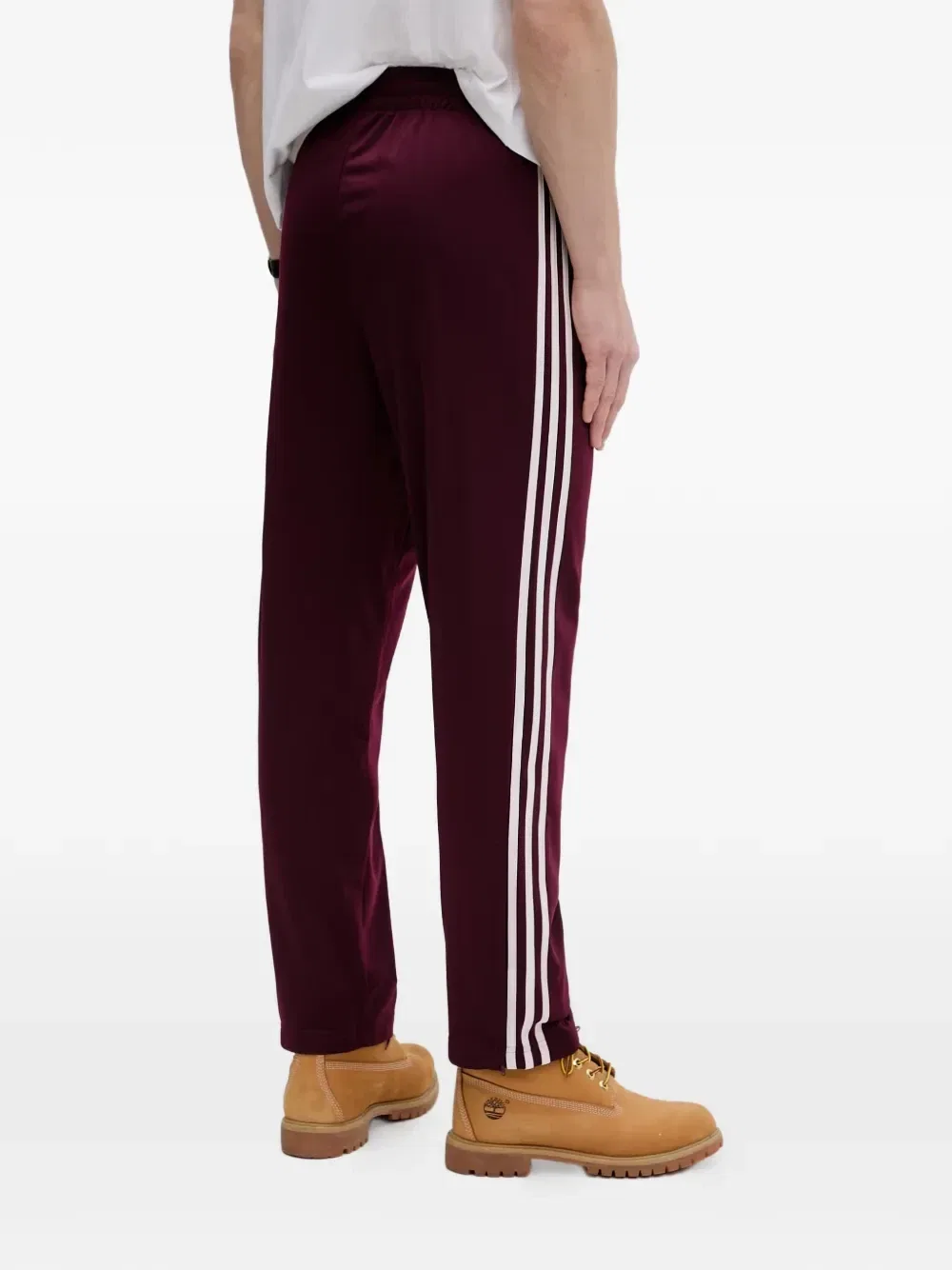 Спортивные брюки Firebird с вышитым логотипом и боковыми полосками Adidas, красный — фото 3