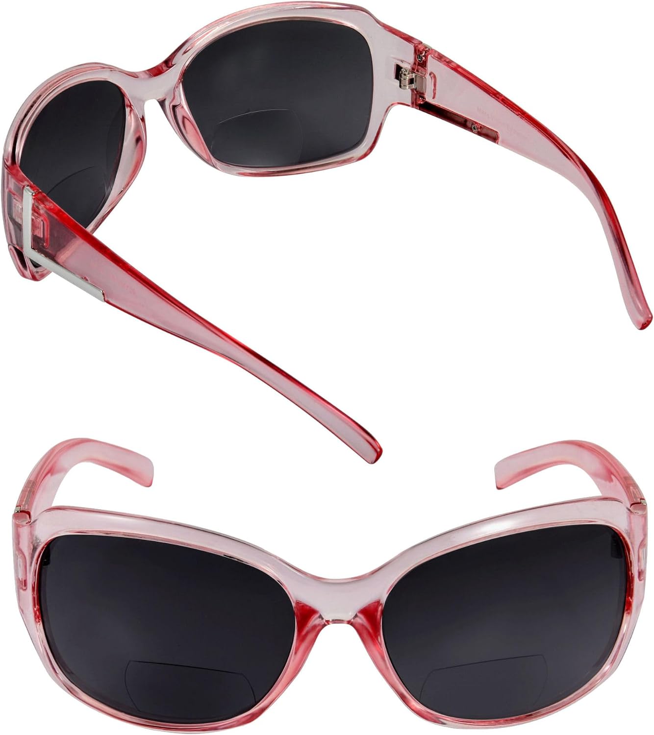 

Солнцезащитные очки Mass Vision с бифокальными линзами 'The Fashionista' — дизайнерские женские очки для чтения на открытом воздухе с защитой от УФ-излучения UV400 (2 шт.), Glacier Pink