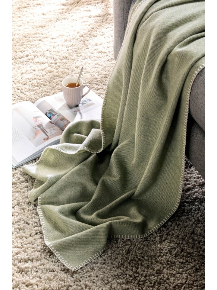 

Одеяло biederlack Wohn Wolle, цвет light green