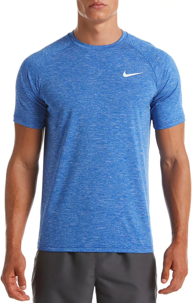 

Мужские гидрорашгарды Nike Heather с короткими рукавами, цвет Game Royal