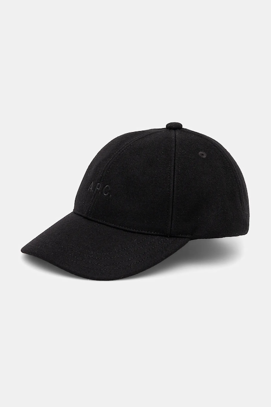 

Шерстяная кепка с козырьком Casquette Charlie A.P.C., черный