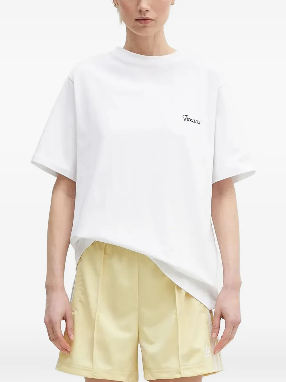 

Вышитая футболка с коротким рукавом Fiorucci, белый