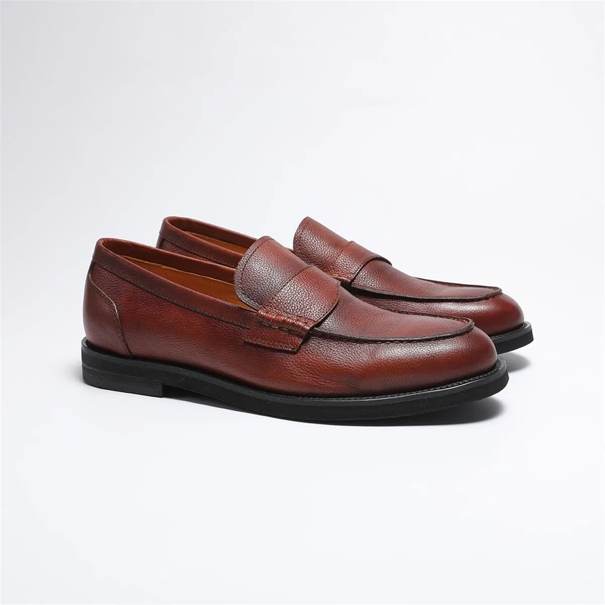 Лоферы кожаные Penny Loafers, Light Brown FIAVOM — фото 2