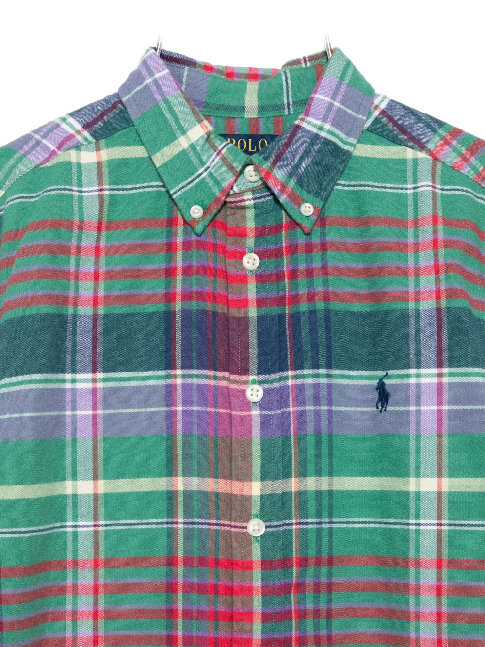 Рубашка в клетку Polo Ralph Lauren Kids, зеленый — фото 3