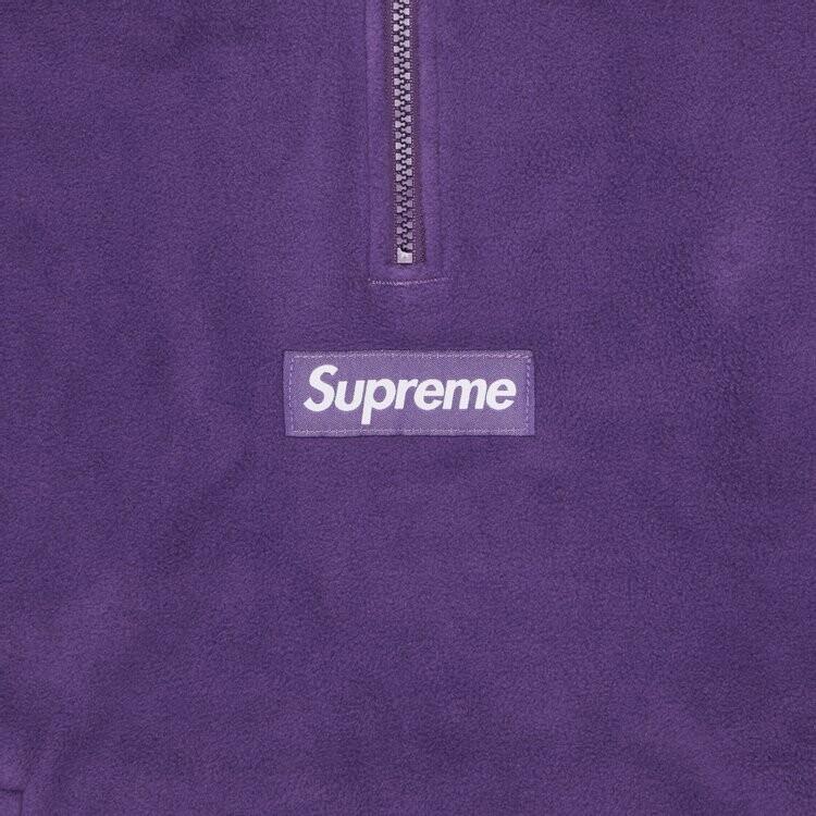 Толстовка Supreme Polartec Facemask Half Zip Hooded 'Dark Purple', фиолетовый — фото 3