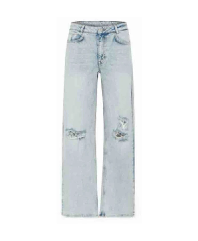 

Рваные джинсы с широкими штанинами My Essential Wardrobe, синий