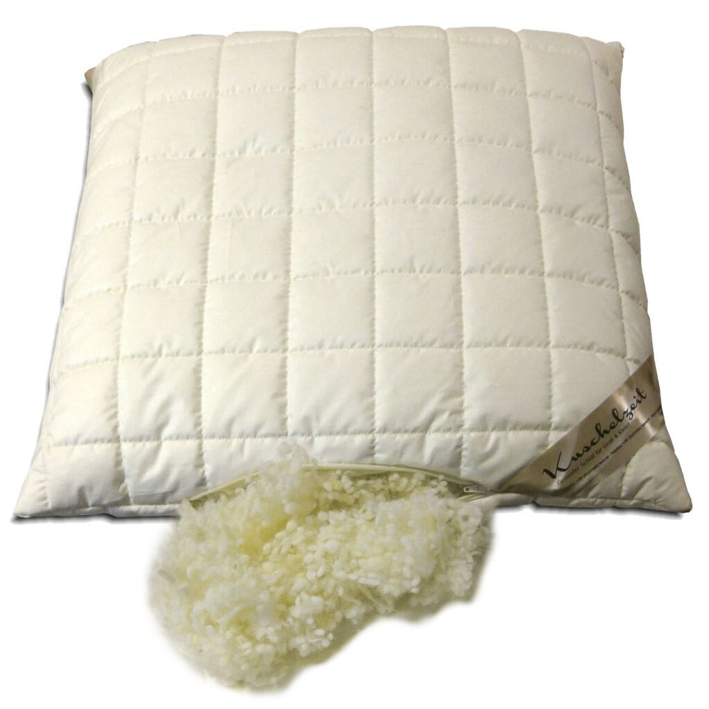 

Подушка «время объятий» из натуральной овечьей шерсти мериноса размером 80x80 см с шариками из шерсти для индивидуальной регулировки высоты Meivita